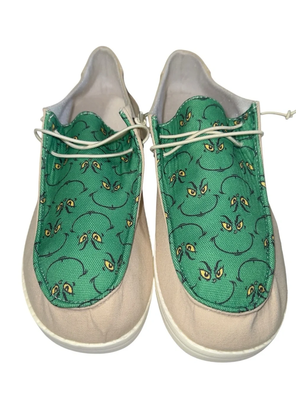 Mens Slip on Loafers Lightweight Stretch Shoes Sneakers The Grinch Sz 43 US 10